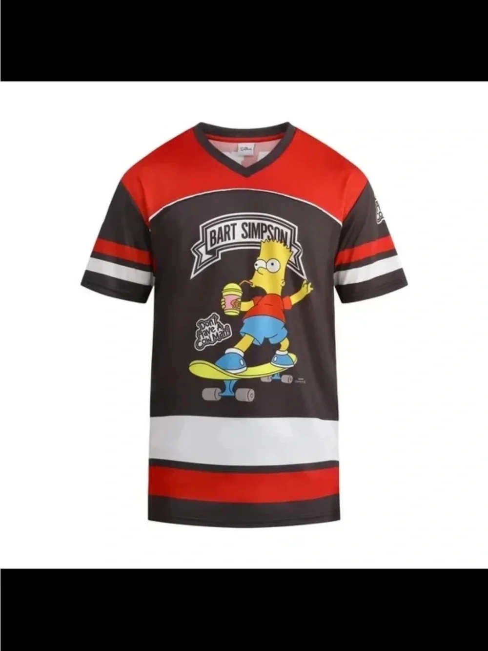 Bart Simpson Skateboard Graphic Jersey #89 size large